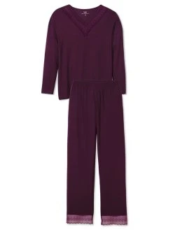 Calida Lace Dreams Pyjama Lang -CALIDA-Shop Calida Lace Dreams Pyjama lang violett 45622 218 1622640707