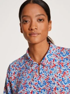 Calida Liberty Dreams Bündchen-Pyjama -CALIDA-Shop Calida Liberty Dreams Buendchen Pyjama blau rot 43853 174 2