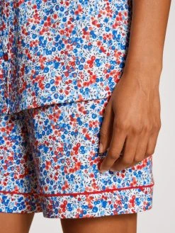 Calida Liberty Dreams Kurz-Pyjama, Durchgeknöpft -CALIDA-Shop Calida Liberty Dreams Kurz Pyjama durchgeknoepft blau rot 43553 174 3