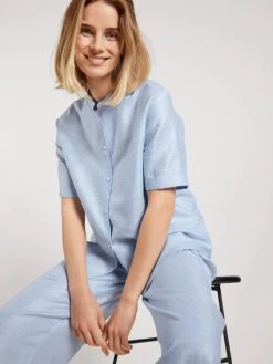 Calida Linen Nights 7/8-Pyjama -CALIDA-Shop Calida Linen Nights 7 8 Pyjama blau 40757 481 6