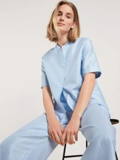 Calida Linen Nights 7/8-Pyjama -CALIDA-Shop Calida Linen Nights 7 8 Pyjama blau 40757 481 7