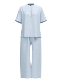Calida Linen Nights 7/8-Pyjama -CALIDA-Shop Calida Linen Nights 7 8 Pyjama blau 40757 481 8