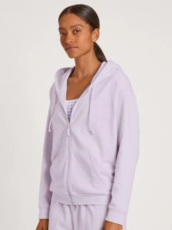 Calida Lounge Tulip Sweat-Jacke Mit Kapuze 13 Calida Lounge Tulip Sweat-Jacke Mit Kapuze -CALIDA-Shop Calida Lounge Tulip Sweat Jacke mit Kapuze violett 15930 332 1