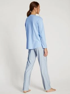 Calida Lovely Nights Pyjama, Lang 8 Calida Lovely Nights Pyjama, Lang -CALIDA-Shop Calida Lovely Nights Pyjama lang blau 47256 383