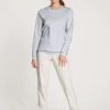 Calida Midnight Checks Bündchen-Pyjama -CALIDA-Shop Calida Midnight Checks Buendchen Pyjama beige blau 43456 521