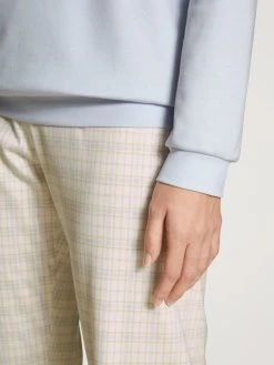 Calida Midnight Checks Bündchen-Pyjama -CALIDA-Shop Calida Midnight Checks Buendchen Pyjama beige blau 43456 521 3