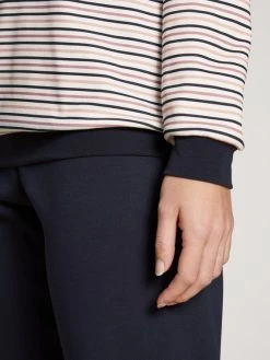 Calida Midnight Stripes Bündchen-Pyjama -CALIDA-Shop Calida Midnight Stripes Buendchen Pyjama blau rot 46525 339 3