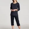 Calida Night Lovers 3/4-Pyjama -CALIDA-Shop Calida Night Lovers 3 4 Pyjama blau 43529 339