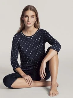 Calida Night Lovers 3/4-Pyjama -CALIDA-Shop Calida Night Lovers 3 4 Pyjama blau 43529 339 2