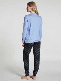 Calida Night Lovers Bündchen-Pyjama 9 Calida Night Lovers Bündchen-Pyjama -CALIDA-Shop Calida Night Lovers Buendchen Pyjama blau 43829 339 1622639976