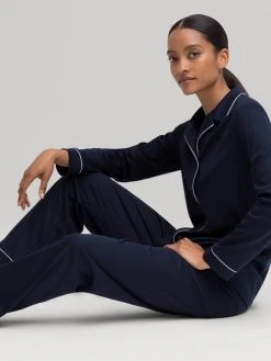 Calida Night Lovers Pyjama, Durchgeknöpft 11 Calida Night Lovers Pyjama, Durchgeknöpft -CALIDA-Shop Calida Night Lovers Pyjama durchgeknoepft blau 43629 339 2