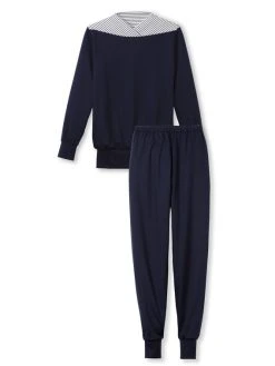 Calida Soulmate Bündchen-Pyjama -CALIDA-Shop Calida Soulmate Buendchen Pyjama blau 43100 339 6