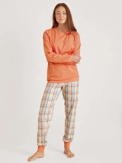 Calida Special Bündchen-Pyjama -CALIDA-Shop Calida Special Buendchen Pyjama orange 40841 105 5