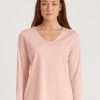 Calida Special Langarm-Shirt, V-Neck -CALIDA-Shop Calida Special Langarm Shirt V Neck rosa 15145 072
