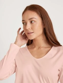 Calida Special Langarm-Shirt, V-Neck -CALIDA-Shop Calida Special Langarm Shirt V Neck rosa 15145 072 3