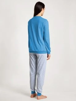 Calida Spring Nights Bündchen-Pyjama -CALIDA-Shop Calida Spring Nights Buendchen Pyjama blau 40596 474 1