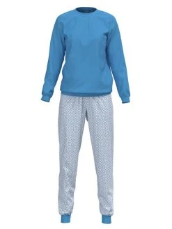 Calida Spring Nights Bündchen-Pyjama -CALIDA-Shop Calida Spring Nights Buendchen Pyjama blau 40596 474 4