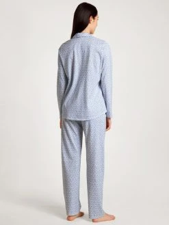 Calida Spring Nights Pyjama, Durchgeknöpft 6 Calida Spring Nights Pyjama, Durchgeknöpft -CALIDA-Shop Calida Spring Nights Pyjama durchgeknoepft blau 40496 474 1