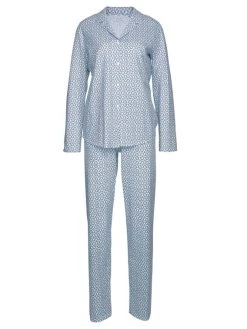 Calida Spring Nights Pyjama, Durchgeknöpft 7 Calida Spring Nights Pyjama, Durchgeknöpft -CALIDA-Shop Calida Spring Nights Pyjama durchgeknoepft blau 40496 474 2