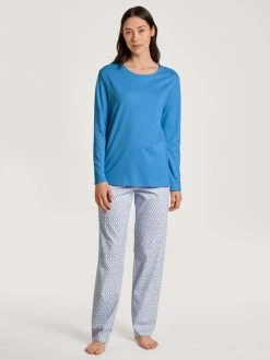 Calida Spring Nights Pyjama, Lang -CALIDA-Shop Calida Spring Nights Pyjama lang blau 40396 474 1