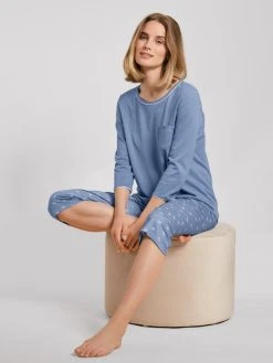 Calida Sweet Dreams 3/4-Pyjama -CALIDA-Shop Calida Sweet Dreams 3 4 Pyjama blau 40236 371 3