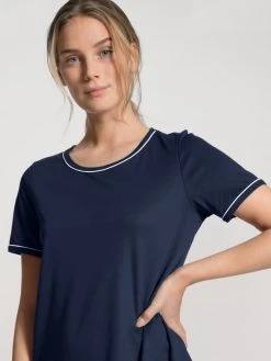 Calida Sweet Dreams Kurz-Pyjama 10 Calida Sweet Dreams Kurz-Pyjama -CALIDA-Shop Calida Sweet Dreams Kurz Pyjama Rundhals blau 40136 488 3