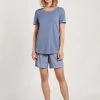 Calida Sweet Dreams Kurz-Pyjama -CALIDA-Shop Calida Sweet Dreams Kurz Pyjama blau 40136 371
