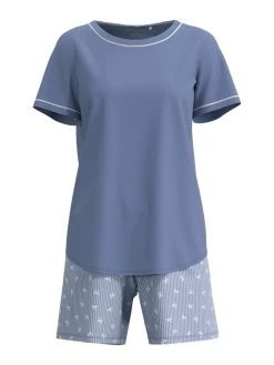 Calida Sweet Dreams Kurz-Pyjama -CALIDA-Shop Calida Sweet Dreams Kurz Pyjama blau 40136 371 4