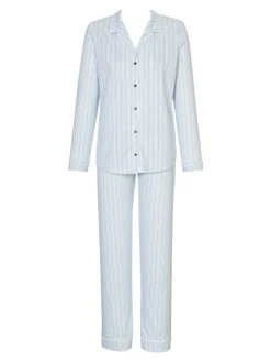 Calida Sweet Dreams Pyjama, Durchgeknöpft -CALIDA-Shop Calida Sweet Dreams Pyjama durchgeknoepft blau gestreift 40485 488 1630336030
