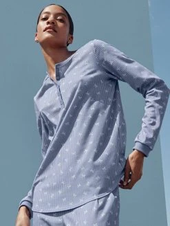 Calida Sweet Dreams Pyjama, Lang -CALIDA-Shop Calida Sweet Dreams Pyjama lang blau 40336 371 2