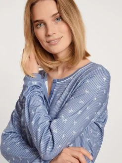 Calida Sweet Dreams Pyjama, Lang -CALIDA-Shop Calida Sweet Dreams Pyjama lang blau 40336 371 3