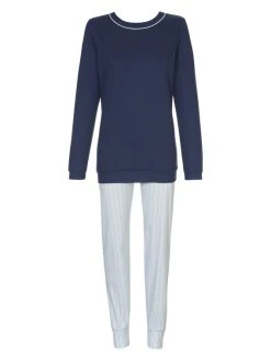 Calida Sweet Dreams Bündchen-Pyjama 13 Calida Sweet Dreams Bündchen-Pyjama -CALIDA-Shop Calida Sweet Dreams Pyjama langarm mit Buendchen Rundhals blau 40385 488 1630336003