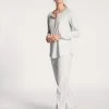 Calida Sweet Dreams Pyjama, Lang -CALIDA-Shop Calida Sweet Dreams Pyjama langarm mit Knopfleiste rosa weiss 40336 251 1630505701