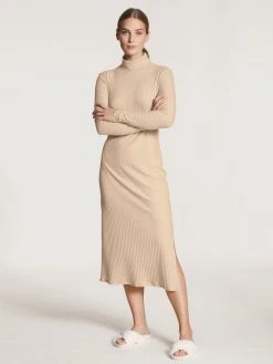 Calida The Home Hub Loungedress Mit Rollkragen, Länge 120cm 13 Calida The Home Hub Loungedress Mit Rollkragen, Länge 120cm -CALIDA-Shop Calida The Home Hub Loungedress mit Rollkragen Laenge 120cm beige 30254 926 1622640562