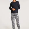 Calida Winter Dreams Bündchen-Pyjama -CALIDA-Shop Calida Winter Dreams Buendchen Pyjama blau 41392 339