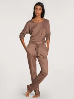 Calida 100% Nature Sleep Pants -CALIDA-Shop Calida 100 Nature Sleep Hose braun 29407 078 2