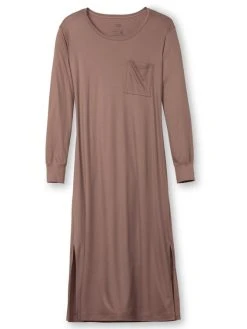 Calida 100% Nature Sleep Loungedress, Länge 120cm 15 Calida 100% Nature Sleep Loungedress, Länge 120cm -CALIDA-Shop Calida 100 Nature Sleep Loungedress braun 30557 078 2