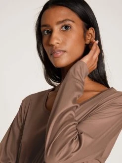 Calida 100% Nature Sleep Loungedress, Länge 120cm 12 Calida 100% Nature Sleep Loungedress, Länge 120cm -CALIDA-Shop Calida 100 Nature Sleep Loungedress braun 30557 078 neu 2