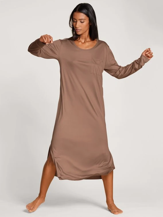 Calida 100% Nature Sleep Loungedress, Länge 120cm 3 Calida 100% Nature Sleep Loungedress, Länge 120cm