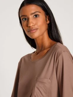 Calida 100% Nature Sleep Langarm-Shirt -CALIDA-Shop Calida 100 Nature Sleep Top langarm braun 15497 078 1
