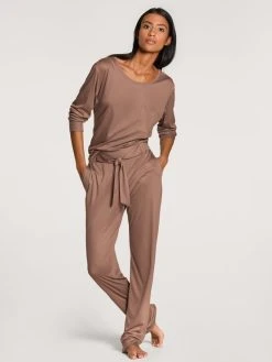 Calida 100% Nature Sleep Langarm-Shirt -CALIDA-Shop Calida 100 Nature Sleep Top langarm braun 15497 078 neu 2