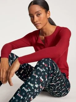 Calida Favourites Holidays Langarm-Shirt -CALIDA-Shop Calida Favourites Holidays Top langarm rot 15656 167 4