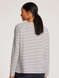 Calida Favourites Marine Langarm-Shirt -CALIDA-Shop Calida Favourites Marine Top langarm weiss 15059 910 1