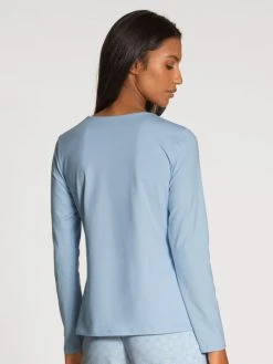 Calida Favourites Sunflower Langarm-Shirt -CALIDA-Shop Calida Favourites Sunflower Top langarm blau 15758 383 1