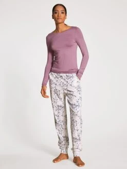 Calida Favourites Universe Pants Mit Bündchen Und Seitentaschen -CALIDA-Shop Calida Favourites Universe Hose weiss 29998 910 7