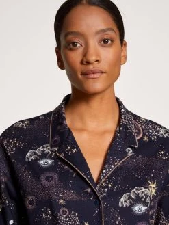 Calida Favourites Universe Langarm-Shirt, Durchgeknöpft 14 Calida Favourites Universe Langarm-Shirt, Durchgeknöpft -CALIDA-Shop Calida Favourites Universe Top langarm blau 15797 339 4