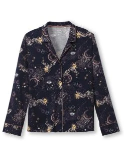 Calida Favourites Universe Langarm-Shirt, Durchgeknöpft 17 Calida Favourites Universe Langarm-Shirt, Durchgeknöpft -CALIDA-Shop Calida Favourites Universe Top langarm blau 15797 339 7