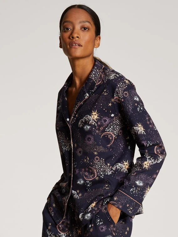 Calida Favourites Universe Langarm-Shirt, Durchgeknöpft 3 Calida Favourites Universe Langarm-Shirt, Durchgeknöpft