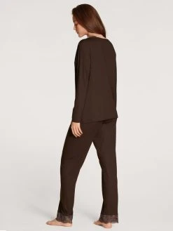 Calida Lace Dreams Pyjama, Lang -CALIDA-Shop Calida Lace Dreams Pyjama braun 44259 099 1