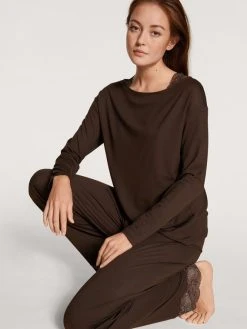 Calida Lace Dreams Pyjama, Lang -CALIDA-Shop Calida Lace Dreams Pyjama braun 44259 099 4